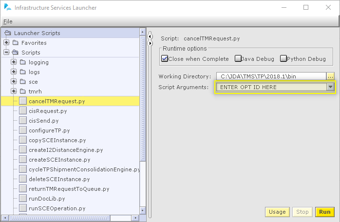 How to cancel an OPT Request with and without access to the App Server?