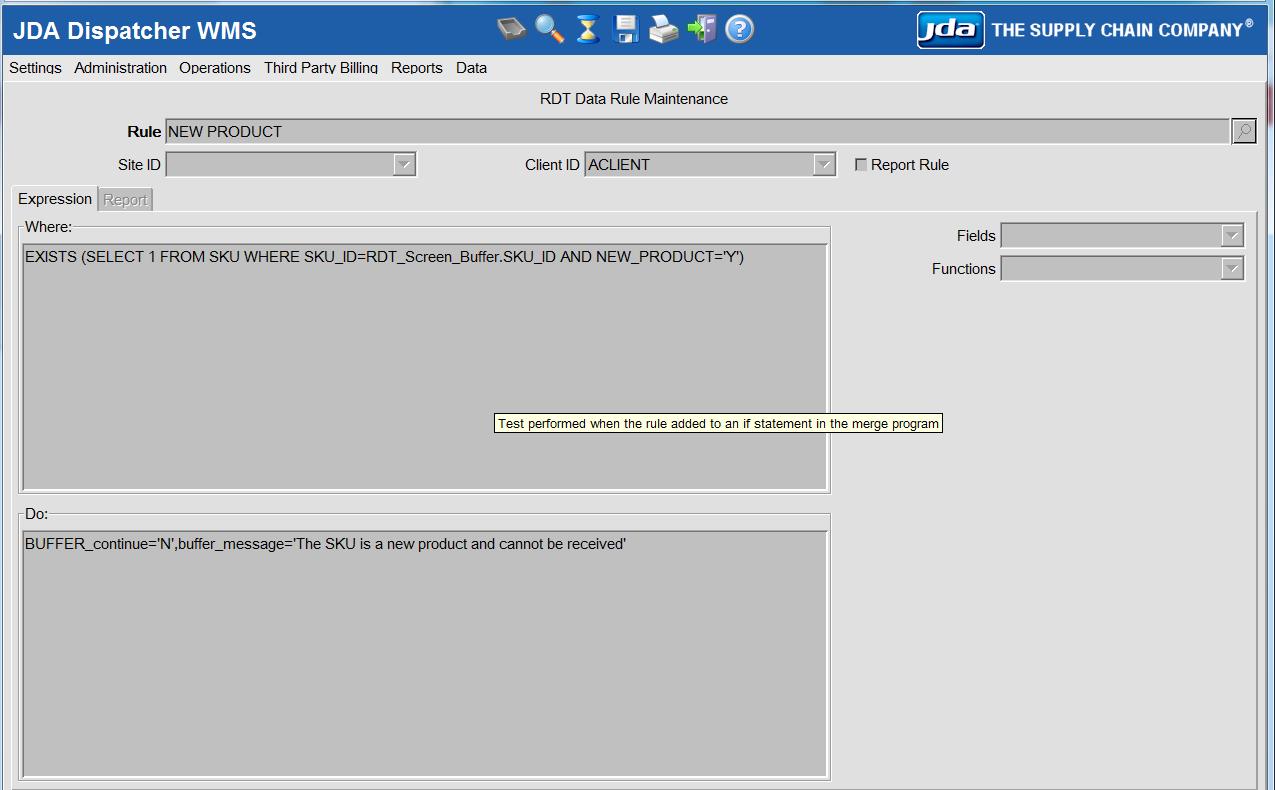 How to set up RDT Screen Data Rules