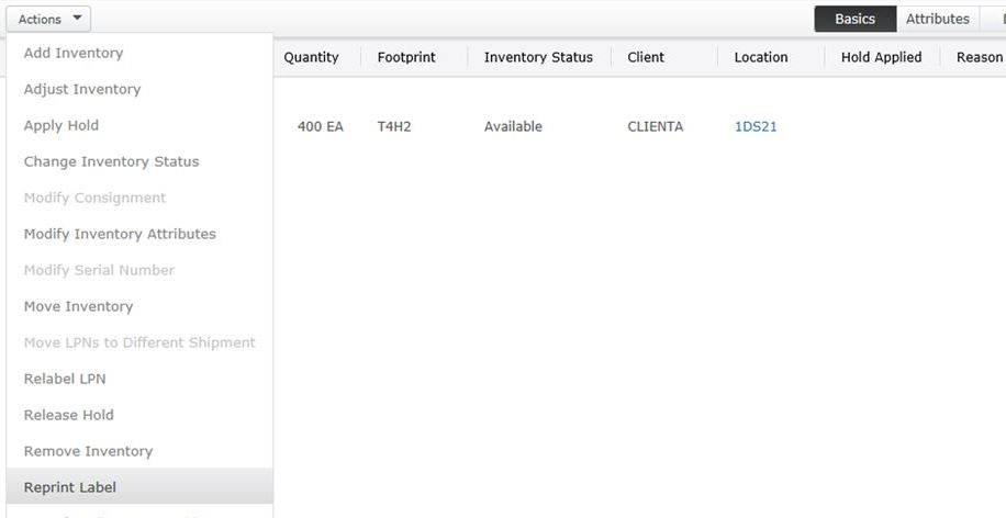 Ability to print label on the Web UI
