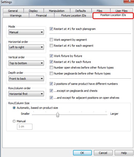 How to configure Position Location IDs in Space Planning?