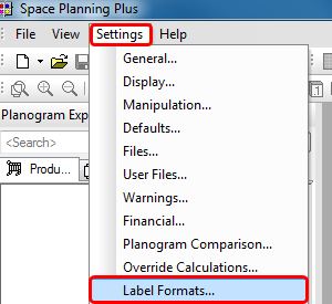 How to modify a label in Space Planning?