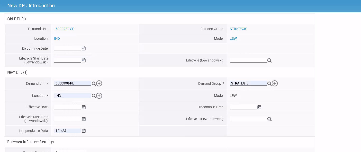 To resolve the exception - New DFU already has a relation with another DFU