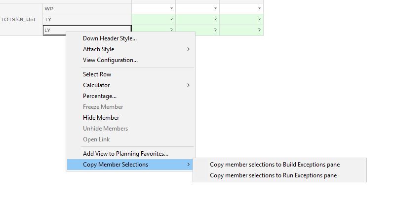 Why are there missing versions in the Build Exception Pane?