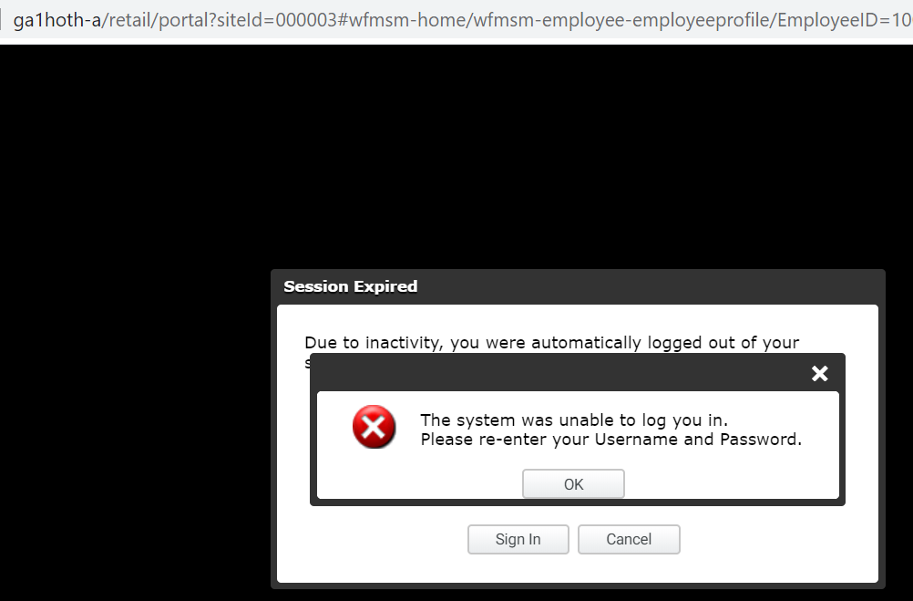 Session expired login again