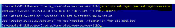 [WebLogic] How to check Oracle WebLogic version.
