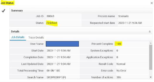 How to store Data using the Scenario manager page